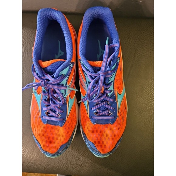 Mizuno Wave Catalyst Women's Athletic Running Shoes Sz W8.5 Orange Blue - Picture 2 of 12